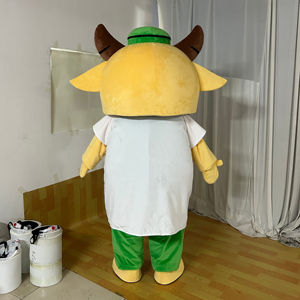 Haute qualité Logo personnalisé en <span class=keywords><strong>peluche</strong></span> <span class=keywords><strong>docteur</strong></span> mascotte Costume adultes vache personnage de dessin animé Commercial Halloween Costume pour la Promotion - Product Image 3