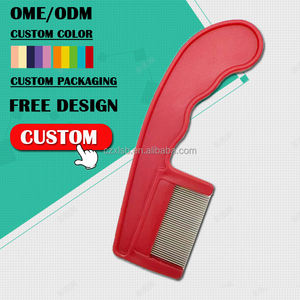 Peigne anti-puces et anti-tiques en acier inoxydable personnalisé, best-seller, pour chien et chat, manche long, peigne à poux - Product Image 2