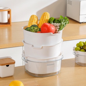 Two/Three/Four Layers <b>Plastic</b> Drain Basket Kitchen Sink Washing Storing Fruits Vegetables Sink Drain Basket for Household - Product Image 2