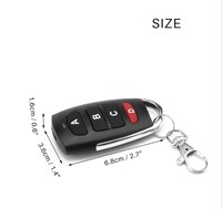 Télécommande rf 433 Hz à code de roulement, télécommande universelle à distance pour garage, commande à distance pour ouvre-porte