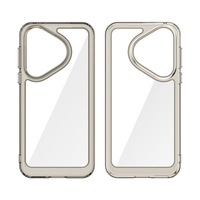 Coque de téléphone portable transparente de luxe en PC et TPU anti-chute avec fonction antichoc pour Huawei Pura 70, Honor et iPhone