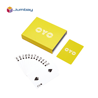 Cartes à jouer en plastique double couche avec logo personnalisé, design couleur, durables, pour usage familial, avec étui personnalisé