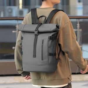 Lightweight Luxury Business Laptop <strong>Backpack</strong> Expandable Blue <strong>Roll</strong> Top with Polyester Lining Waterproof and Multipurpose - Product Image 6