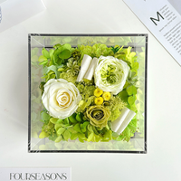 Cadre mural d'art floral violet avec fleurs préservées, fait main, roses et hortensias, cadeau décoratif pour mariage, anniversaire, décoration intérieure, vente en gros