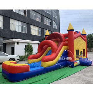 Bán Hot 3 Trong 1 Sử Dụng Nhà Courtyard <span class=keywords><strong>Inflatable</strong></span> Jumping House <span class=keywords><strong>Slide</strong></span> Lâu Đài Bơm Hơi Với Hồ Bơi Nước Cho Bữa Tiệc Cho Thuê - Product Image 1