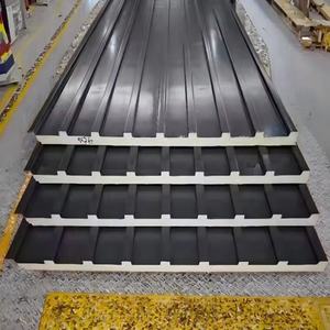 Panel Sándwich de Techo Económico de Espuma de Poliuretano y Aluminio <span class=keywords><strong>Teja</strong></span> Angola para Cobertizo de Edificio de Hotel - Product Image 3