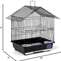 Ensemble de cage à oiseaux avec plateau amovible, cage à perroquet légère et durable en métal avec accessoires, cages à oiseaux pour la reproduction, pour l'intérieur et l'extérieur