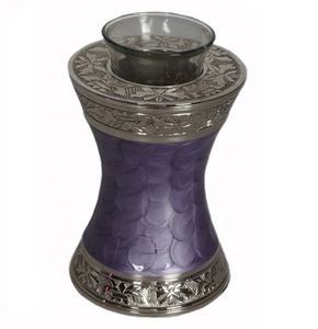 Vela Conmemorativa con Urna para Cenizas, Urna para Cenizas Grabada en Plata, Urna para Cenizas con Vela, Urna para Cenizas Metálica Brillante, Urna para Cenizas de Mascotas - Product Image 1