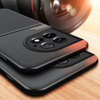 Étui de téléphone portable OnePlus 11/15/ACE5/ACE6 en TPU magnétique, style professionnel, antichoc, résistant à la saleté, noir