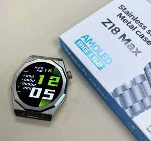 Montre connectée sportive ronde Z18 Max 2025, avec bracelet en acier inoxydable, batterie 300 mAh, étanche IP67, Reloj Inteligente, montre intelligente - Product Image 5