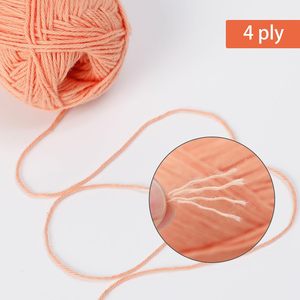 Fil fantaisie mélangé teint à la main en coton et laine 4 brins pour tricot, idéal pour chaussures au crochet, pulls de poupées et projets DIY faits à la main – Vente en gros - Product Image 3