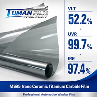 Film teinté pour vitres de voiture Tuman Nano Céramique Carbure de Titane, protection infrarouge 99,7% UVR 97,4% IRR, pour service d'installation en atelier