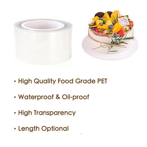 <span class=keywords><strong>Film</strong></span> de protection transparent pour gâteau roulé 8cm 1kg, écologique, en PET de qualité alimentaire, souple et durable, 125mic, pour la pâtisserie - Product Image 3
