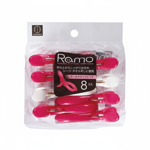 RAMO 8 pezzi Pink/White Pole Catch clip per bucato eleganti spille per organizzare il tuo abbigliamento - Product Image 1