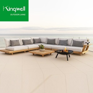 <span class=keywords><strong>Salon</strong></span> de <span class=keywords><strong>jardin</strong></span> tout temps en forme de L, canapé en <span class=keywords><strong>bois</strong></span> de teck, combinaison de meubles de patio, canapés pour cour, hôtel, parc - Product Image 1