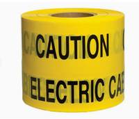 Vente Flash : Ruban de signalisation au sol en PE jaune imprimé Zhidong, personnalisé, sans adhésif, ruban d'avertissement de prudence, largeur 3 pouces, épaisseur 0,20 mm