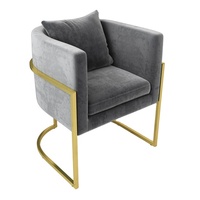 Chaise en velours moderne pour hall, salon, salle de séjour, fauteuil en laiton, silla de comedor, salon, chaise de beauté, chaise de maquillage, chaise de coiffeuse portable, élégance