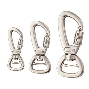 <b>Pet</b> Carabiner With Locking Zinc Alloy Durable Leash Hook For <b>Harnesses</b> And Outdoor Hiking Buckles Solid Pattern - Product Image 2