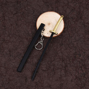 <span class=keywords><strong>Demon</strong></span> <span class=keywords><strong>Slayer</strong></span> Nichirin Blade Tanjiro Tomioka Giyuu Butterfly Ninja Porte-clés mousqueton en alliage métallique avec gaine 17cm - Product Image 6