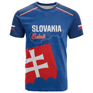 T-shirt respirant à manches courtes et col rond pour homme, coupe ajustée, édition spéciale Jour National de la Slovaquie 2026 - Product Image 4