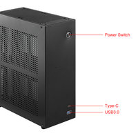 RGEEK portátil NS01 Mini ITX caja de la computadora chasis HTPC PC Oficina chasis escritorio NAS caso, soporte 17*17cm 17*19cm placa base