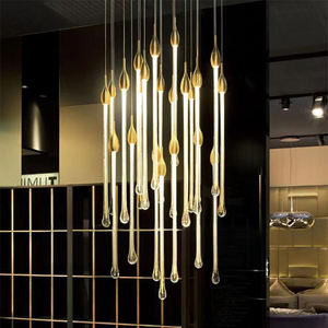 Lampes suspendues en cristal LED dorées de luxe modernes Lampes pendantes créatives Long Petit lustre Allure <span class=keywords><strong>Suspension</strong></span> Lampe M-0128 - Product Image 3