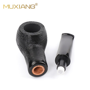 Muxiang Handmade Briar Wood Tobacco Pipe Free Type 3mm Flue Smoking Accessory - Product Image 5