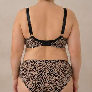 Ensemble de lingerie sexy en dentelle pour femmes, soutien-gorge en maille avec bretelles croisées à l'avant et culotte taille haute - Product Image 5