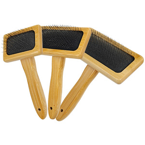 <b>Pet</b> Grooming Comb Set Bamboo Handle Dog Cat <b>Brush</b> For Detangling And Shedding Hair Care - Product Image 5