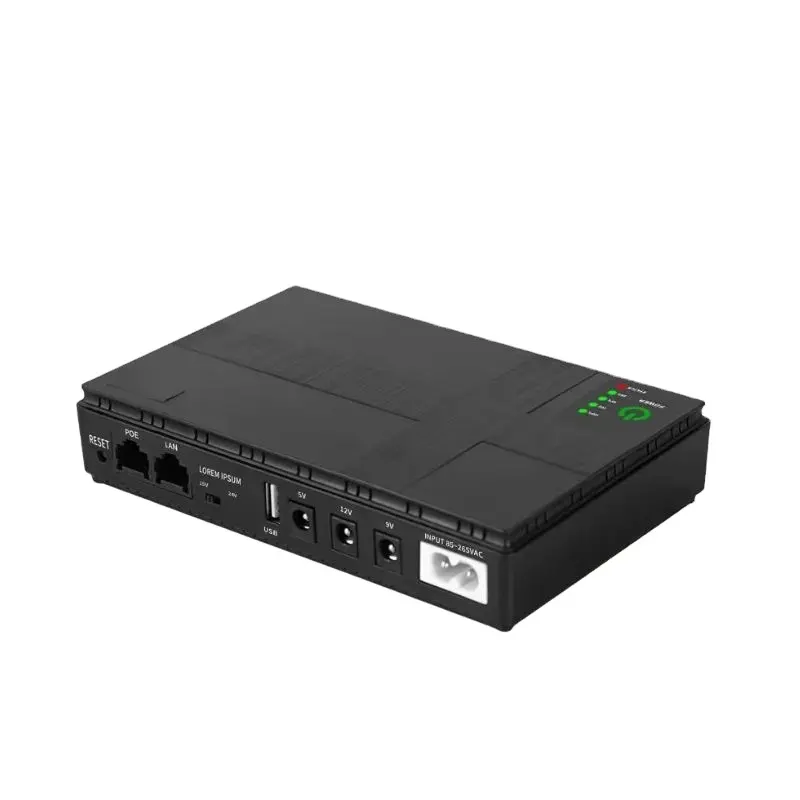 Ce Gecertificeerde Mini-Ups Ononderbroken Voeding Type-C Ingang Dc 9V 12V 5V Multi-Output Ups Power Bank Voor Wifi Router Webc