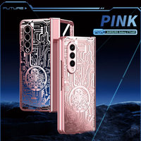 Étui de téléphone en verre à couverture intégrale plaqué luxe pour Samsung Galaxy Z Fold 8 7 Fold6 Fold5 Fold4 Fold3 – Coque de téléphone mobile stylée