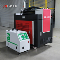 Machine de soudage au laser à fibre portative 3-en-1 JQLASER 2000W avec refroidissement par air pour la soudure et le brasage des métaux, haute sécurité