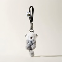 Adorable porte-clés en peluche Otter de mer, jouet mignon de célébrité internet, pendentif poupée chat-poisson avec sac pour enfants et collectionneurs
