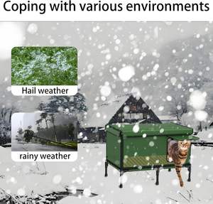 Nouvelle maison chauffante pour chat et tapis pour animaux de compagnie, hiver, pour l'extérieur, abri isolé pour chat avec chauffage, lit chauffant pour chat imperméable - Product Image 2