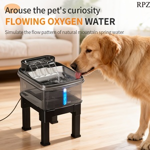 Fontaine à eau pour animaux de compagnie 10L, grande capacité, abreuvoir silencieux, distributeur d'eau pour chat et chien, mangeoire surélevée pour usage intérieur - Product Image 3