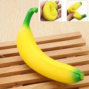 Porte-clés Halloween Pâques en plastique écologique, jouets de décompression, banane factice, mangue artificielle, pastèque, jouet musical à pincer parodique - Product Image 2