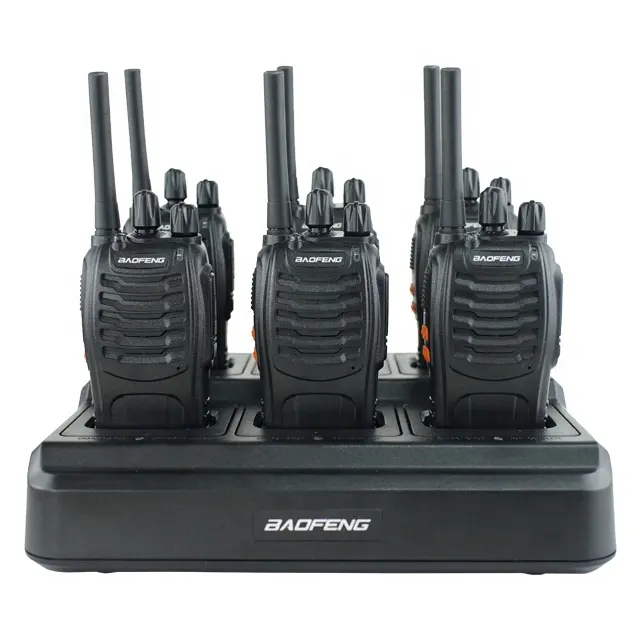 Baofeng 6packed BF-888S full set with earphone 6 connected charger uhf two way radio handheld baofeng walkie talkie