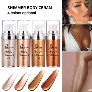 น้ำมันบรอนเซอร์เนื้อบางเบาแบบเต็มขวดสำหรับแบรนด์ส่วนตัว น้ำมันบำรุงผิวกายผสมกลิตเตอร์ ไฮไลท์เตอร์น้ำมันบำรุงผิวกายแบบมีประกาย น้ำมันบำรุงผิวกายผสมกลิตเตอร์แบบกำหนดเอง - Product Image 3