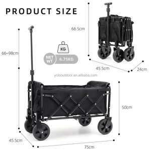 【売れ筋】ブラック アウトドア 折りたたみ ワゴン ステンレス製 子供用 ミニ ビーチカー OEM カスタマイズ可 卸売 - Product Image 5