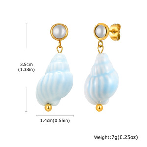 Summer Cute <strong>Little</strong> Fish Drop <strong>Earrings</strong> <strong>for</strong> <strong>Girls</strong> Gifts Jewelry Stainless Steel 18K Gold Plated <strong>Pearl</strong> <strong>Earrings</strong> - Product Image 6