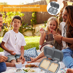 Popular <b>Portable</b> Sandwich Cake Mold Aluminium Roasting Pan Outdoor Use Two Side Breakfast Sandwich <b>Grill</b> Pan - Product Image 6