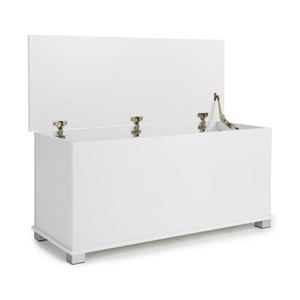 Boîte de literie blanche Boîte de couverture Boîte à serviettes Grand <span class=keywords><strong>coffre</strong></span> de rangement <span class=keywords><strong>ottoman</strong></span> en bois - Product Image 3