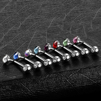 Piercings de corps sexy en titane avec gemme de cristal, pour piercing vertical du clitoris (VCH), bijoux de Vénus, piercings génitaux et vulvaires