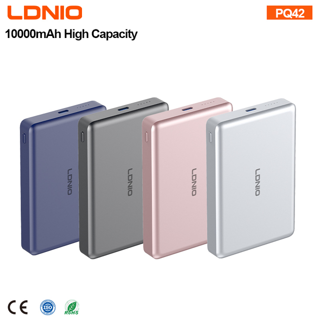 LDNIO PQ42 10000mAh Power Bank 15W Magnetic Wireless 20W Fast Charging Slim Portable External Battery New Design