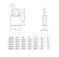 Cadenas de sécurité à corps carré en laiton chromé ONELUS, double verrouillage à levier, 3 clés standard, 270g – Approvisionnement direct usine