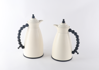Ensemble de carafes à café arabes personnalisées avec logo, 2 pièces, 1L et 0.7L, thermos, théière thermique, articles de cuisine de luxe en gros