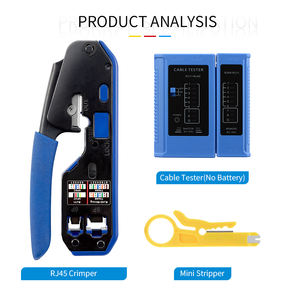Câble Lan câble téléphonique <span class=keywords><strong>prise</strong></span> RJ45 outil de sertissage réseau Ethernet fil dénudage coupe outil de sertissage équipement à fibres optiques - Product Image 5