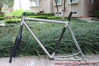 Cadre de vélo de route mixte titane et carbone personnalisé UDH décrochage Cadres de vélo titane et carbone décrochage UDH Ti cadres de vélo carbone mixte