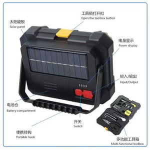 Portable Solar Camping <b>Light</b> LED Rechargeable Lithium Battery CE Certified <b>Emergency</b> Lighting Outdoor Use - Product Image 5