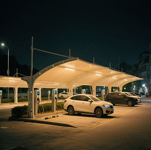 कस्टम कार पार्किंग तन्यता संरचना सूर्य छाया पाल उच्च गुणवत्ता वाले स्टील फ्रेम तन्यता संरचना पार्किंग वाणिज्यिक के लिए - Product Image 6